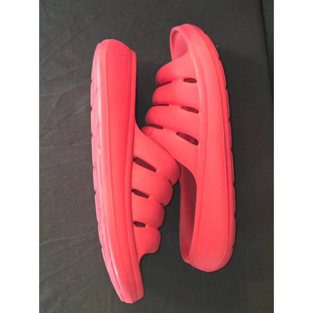 UGG Sport Yeah Mens Red Slide Sandals Slip On Casual‎ Comfort Size 13